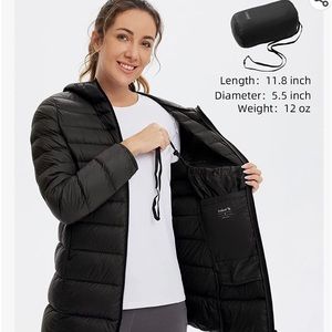 Light weight packable puffer coat.